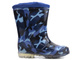 Vysoké dětské camo holínky - WOJTYŁKO 4321G, tmavě modrá