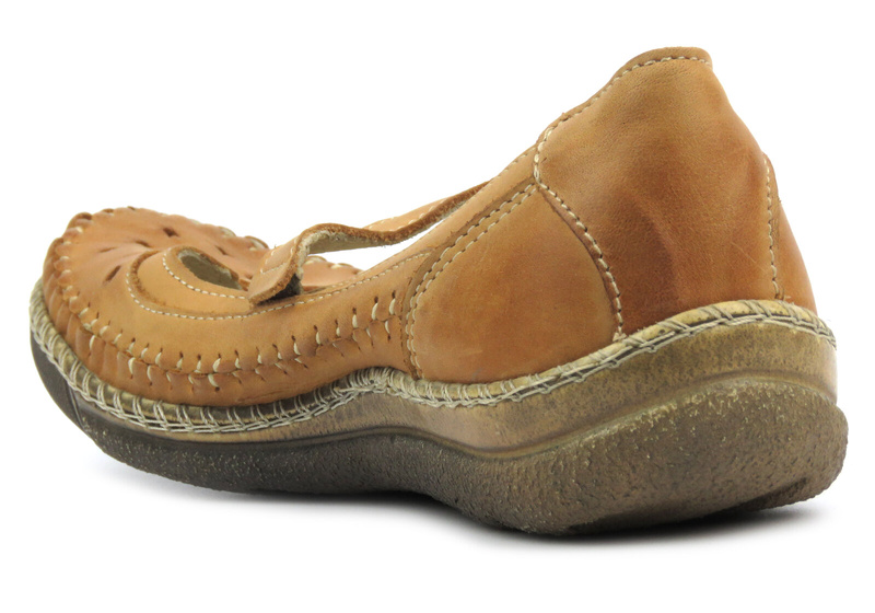 Dámské polobotky z přírodní kůže - HELIOS Comfort 792, hnědé