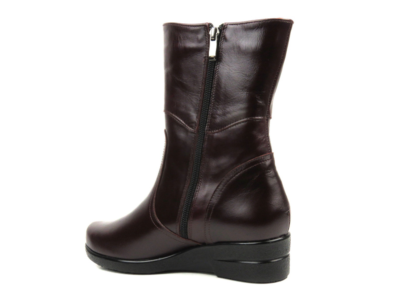 Dámské kozačky zateplené vlnou - AGXBUT 337, bordó