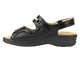 Dámské černé kožené sandály HELIOS Comfort 165