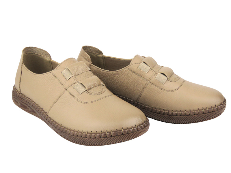 Pohodlné dámské polobotky Potocki 26-15315 v khaki barvě