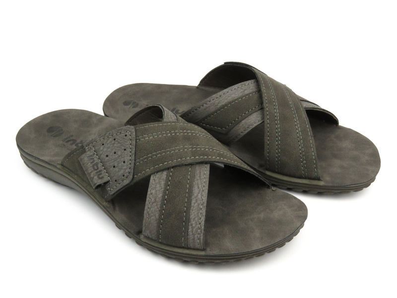 Pánské žabky se zapínáním na suchý zip - Inblu FN-99, tmavě modrá