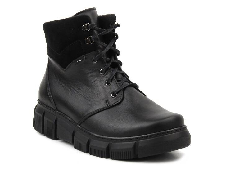 Dámské kožené kotníkové boty - AXEL 4482, černé