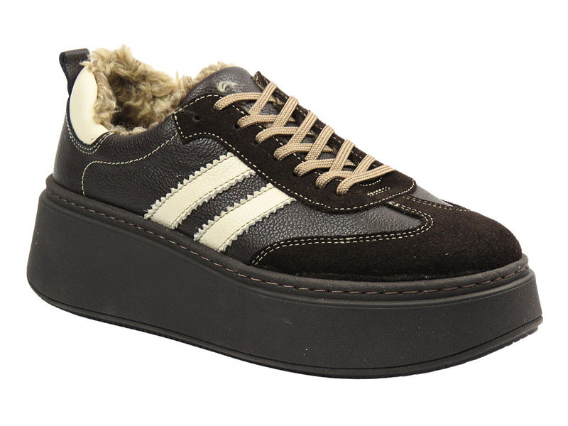 Zateplené dámské tenisky Nika Komfort 1703, hnědé