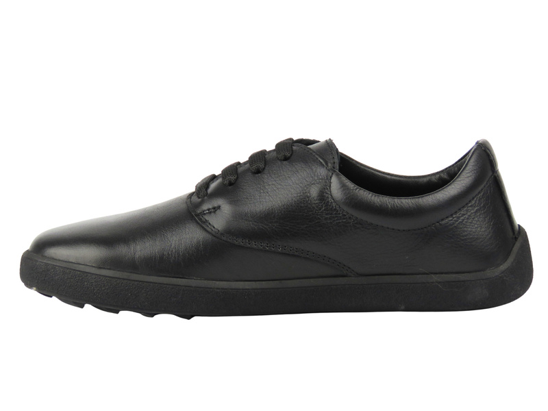 Dámské kožené minimalistické boty Barefoot Nika Comfort 26025 – Černá