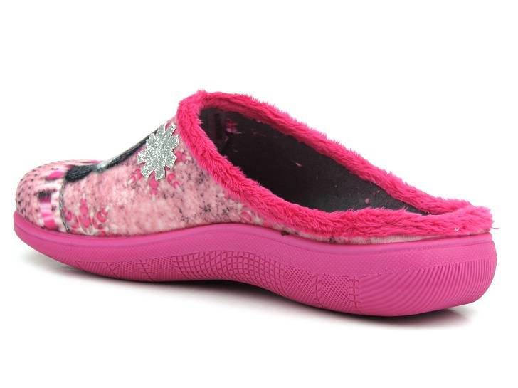 Dámské a mládežnické pantofle s měkkou vsadkou - INBLU EC-81, růžové s tučňákem