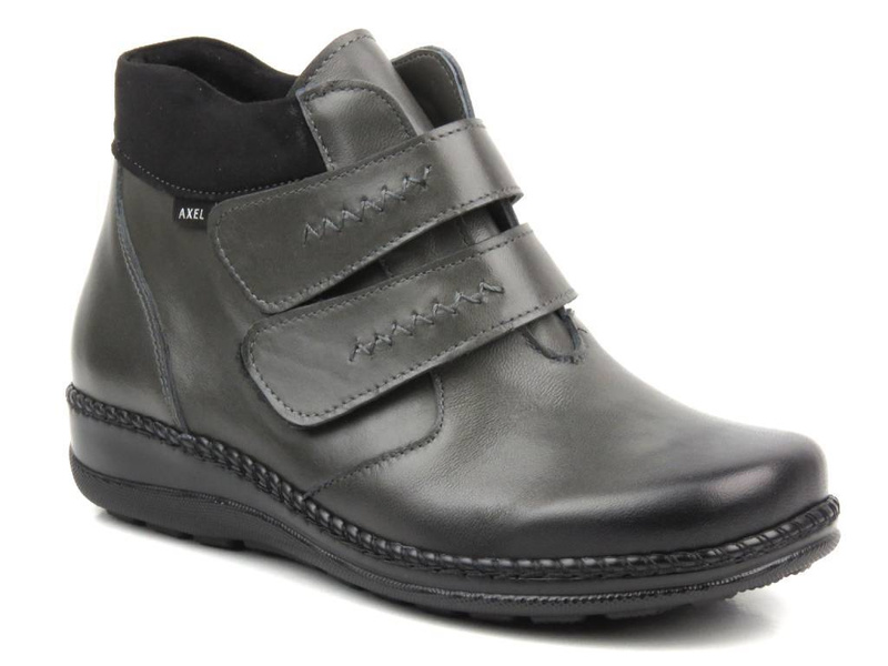 Dámské kotníkové boty vysokého střihu (H) - AXEL 4379, šedé