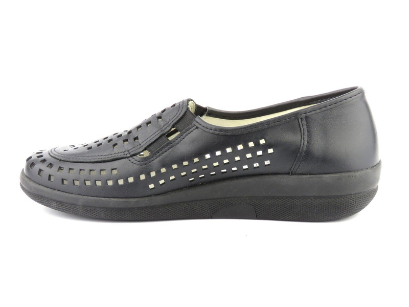 Pohodlná prolamovaná dámská obuv - COMFORTABEL 940823, černá