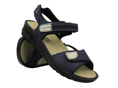 Dámské sandály s volánky - Berkemann Leni 03102-320, tmavě modrá