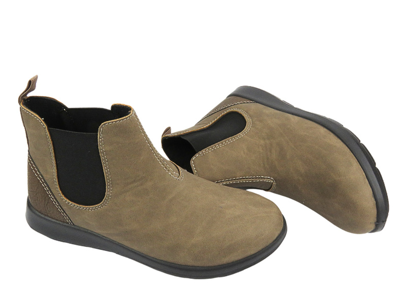 Teplé dámské boty - Inblu WG-59 Brown - Slip-on