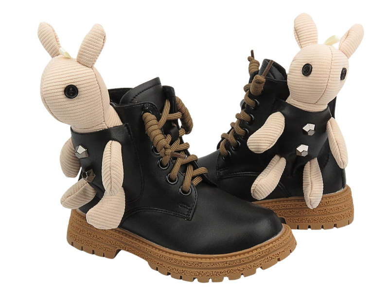 Dětské boty s hvězdou a medvídkem - Navy Dot 22-61060, stříbrná