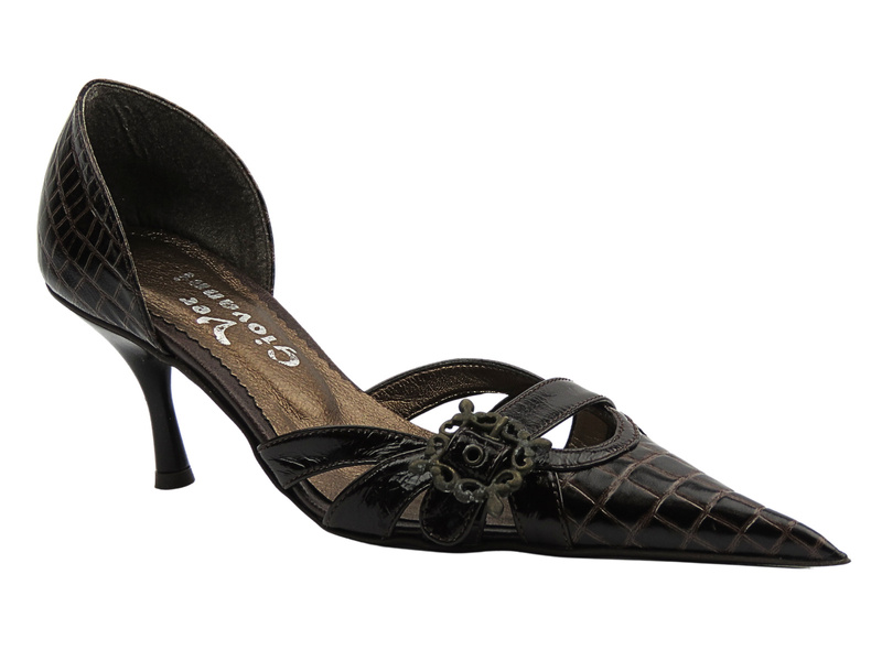 Lodičky na podpatku hnědé Ver Giovanni 541/13/M