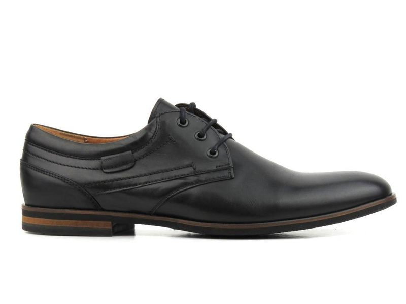 Pánské kožené boty - CONHPOL 6507, černé