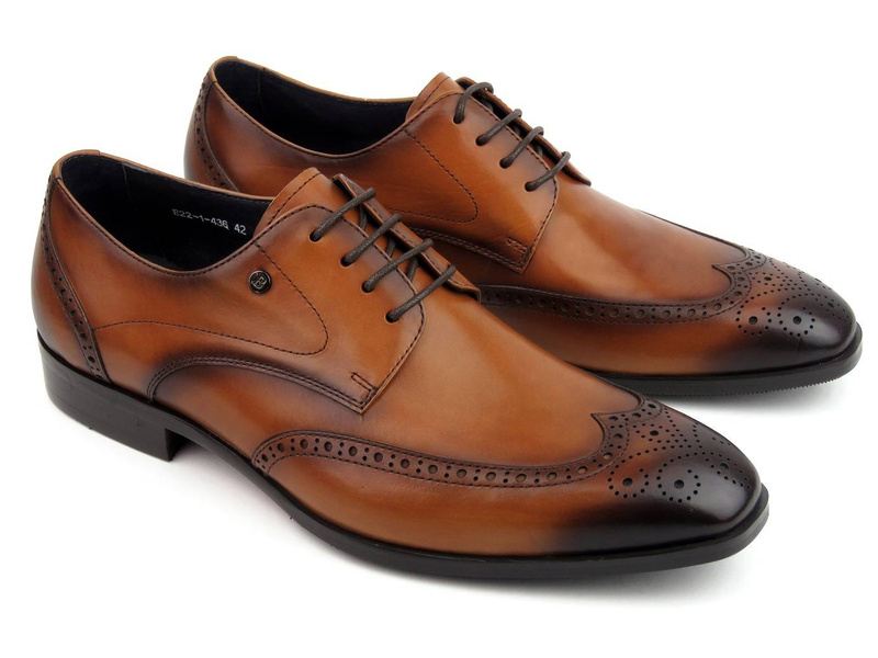 Vysoce kvalitní pánské kožené kalhoty - JOHN DOUBARE E22-1-436, hnědé