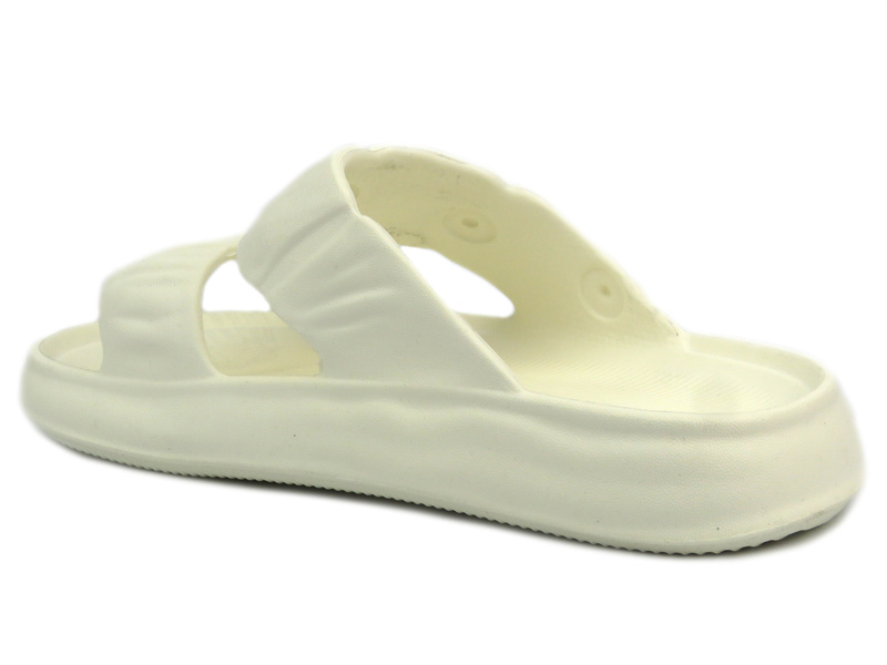 Dámské pěnové žabky se dvěma pásky - Realpaks F-620, krémové