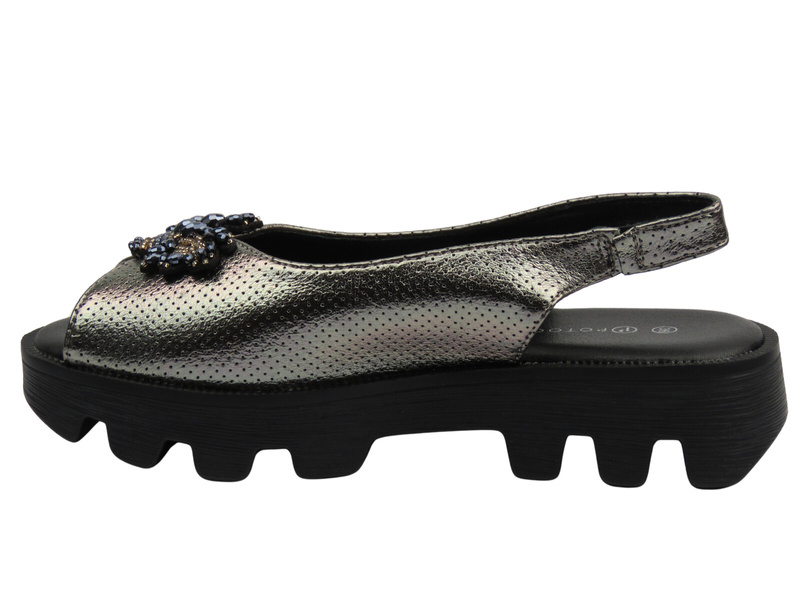 Elegantní dámské sandály Potocki 25-12610, černé