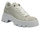 Dámská sportovní obuv na platformě - CheBello 4632, stříbrné, šněrovací