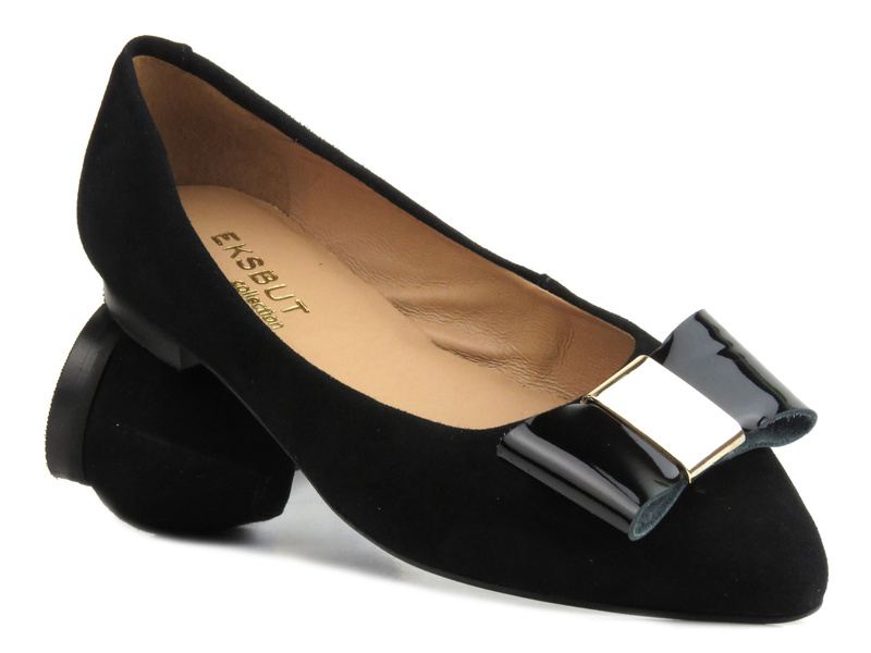 Dámské balerínky s koženým interiérem - Eksbut 29-5316-136/121, černé