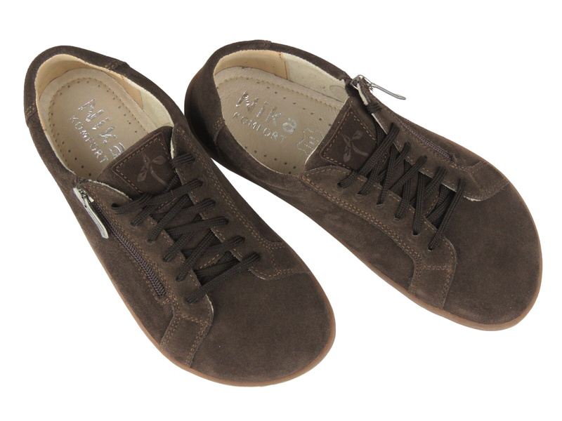 Dámské kožené barefoot polobotky Nika Komfort 1430 hnědé