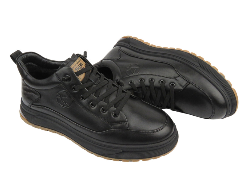 Teplá, zimní pánská sportovní obuv - JOHN DOUBARE H1706-W52-A59R, černá