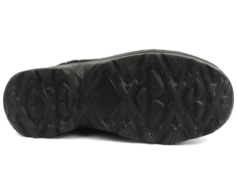 Teplé zimní holínky, sněhule pro seniory - REALPAKS ETGM-3, černé