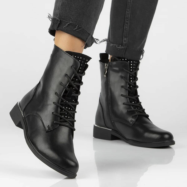 Dámské černé turistické boty - Filippo DBT4747/24, černá