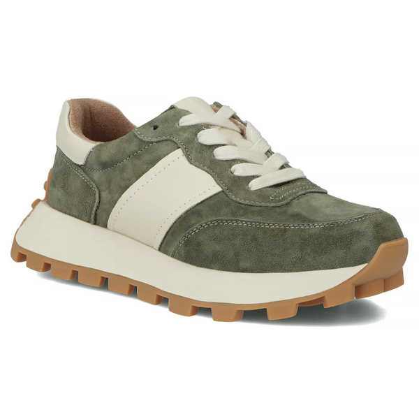 Dámské kožené tenisky khaki Filippo DP7112/25