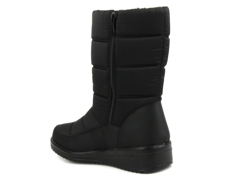 Vysoké dámské sněhule na zip - NOVINKY 22SN26-5028, černé
