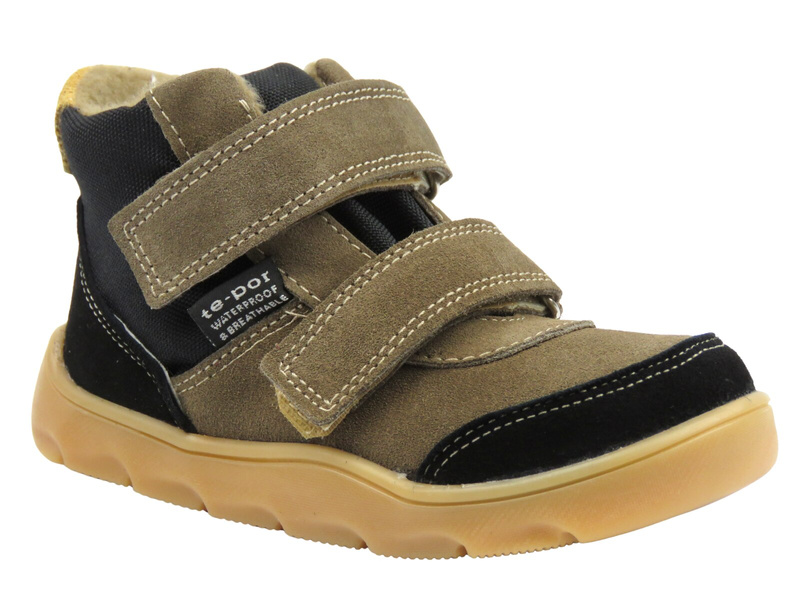 Dětské kotníkové boty na suchý zip - Jamet 1124, černohnědé