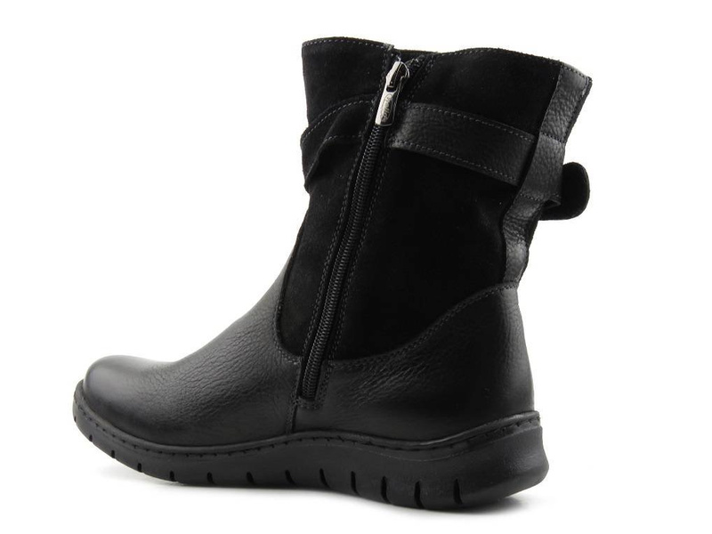 Vysoké dámské kotníkové boty z kůže HELIOS 572