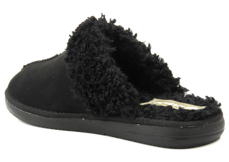 Měkké dámské pantofle s kožíškem - INBLU EK-10, černé