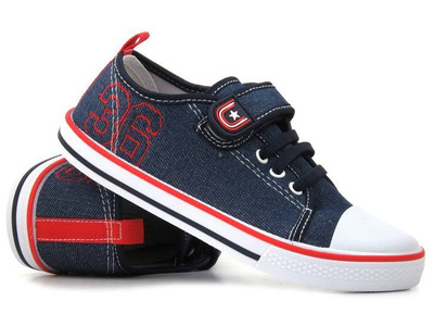 American Club TEN dětské tenisky 83/23 84/23, tmavě modrá s červenou