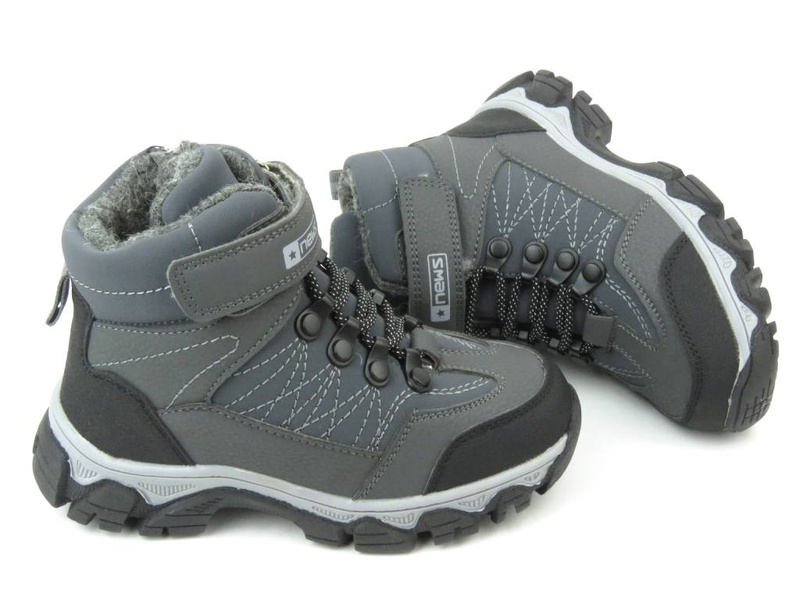 Dětské trekové boty, zimní boty Novinky 22DZ23-5245, šedá