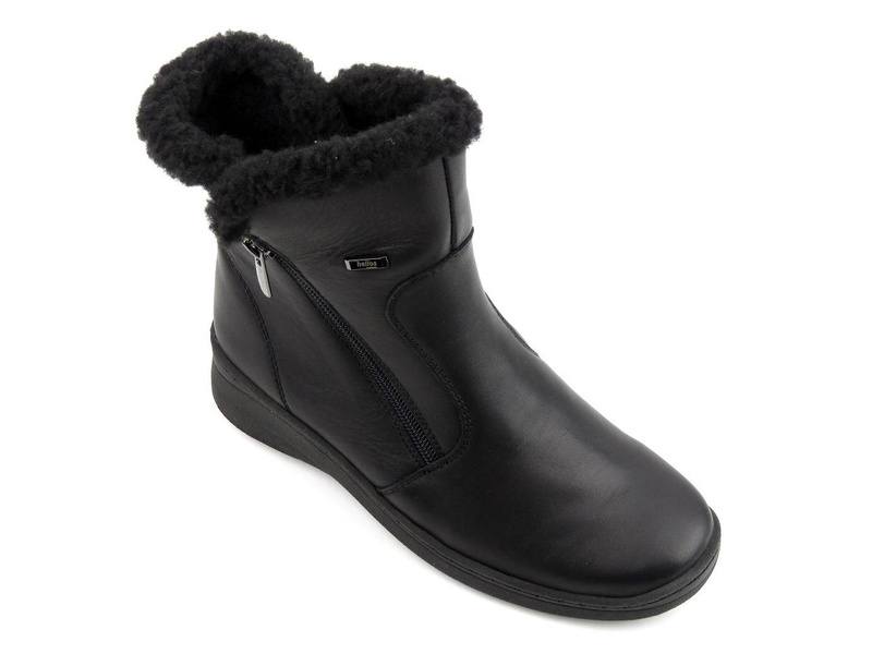 Pohodlné dámské kozačky zateplené ovčí kůží - HELIOS Komfort 514, černá 2
