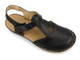 Dámské kožené sandály černé Helios Komfort 128