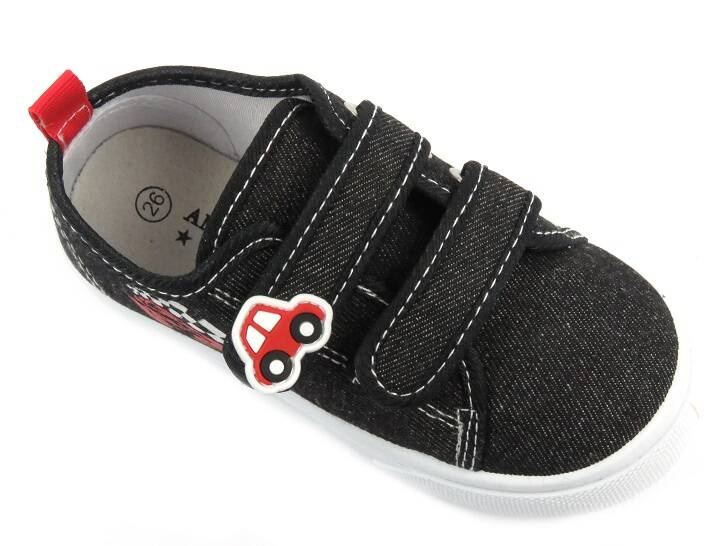 Tenisky, Tenisky na suchý zip - AMERICAN CLUB TEN 121/24, černé