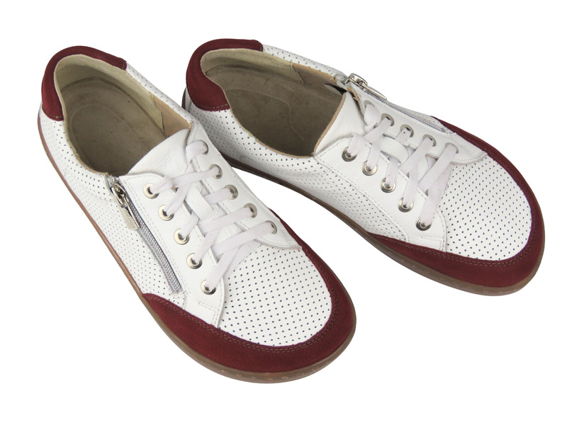 Dámské barefoot boty z přírodní kůže Helios Komfort 470, bílé - PŘEDPRODEJ