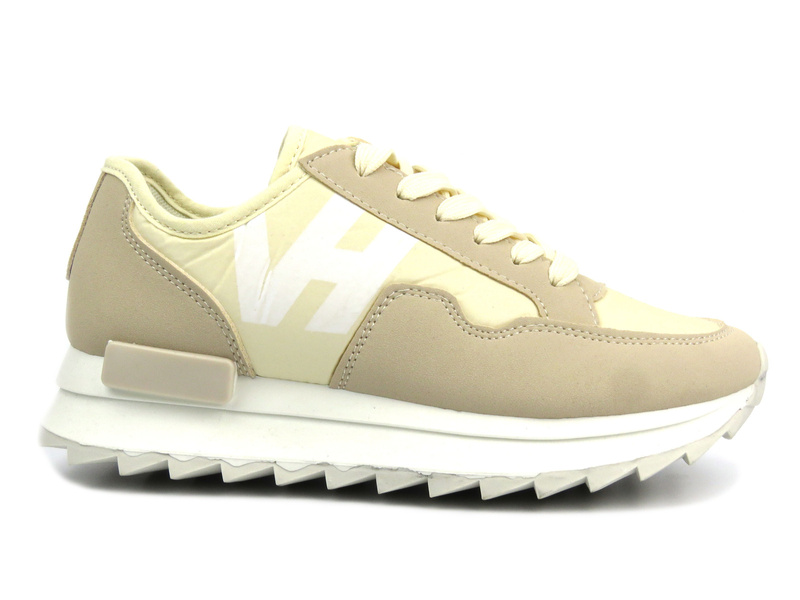 Dámské tenisky na platformě - Potocki 24-16311, béžová barva