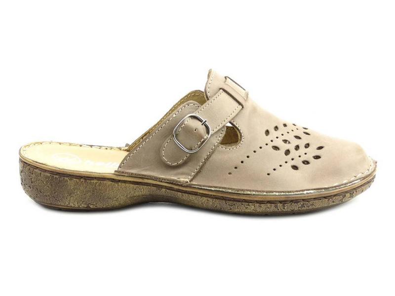 Dámské žabky s nastavitelným páskem - Helios Komfort 264, béžová