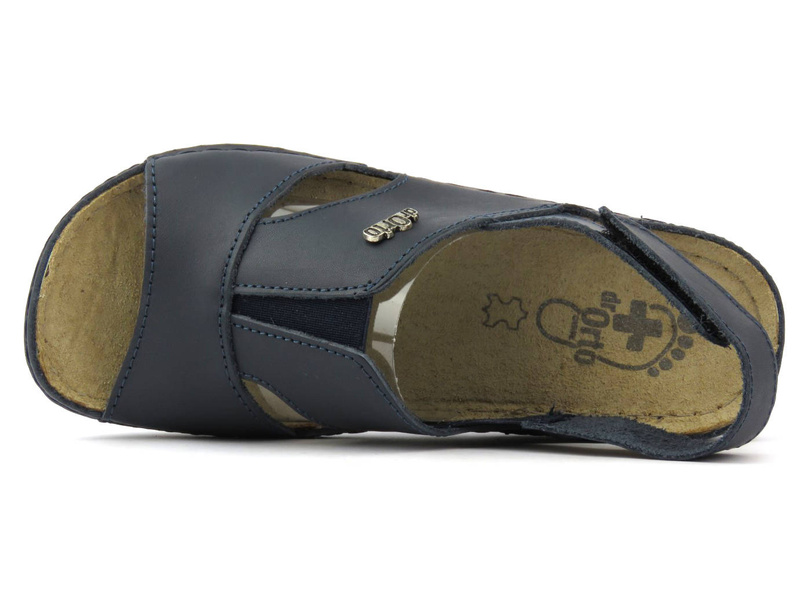 Pohodlné dámské kožené sandály - Befado dr Orto Casual 158D015, tmavě modrá