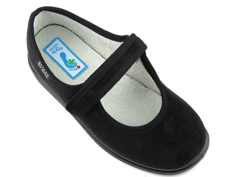 Ortopedické dámské pantofle pro citlivé nohy - Befado dr Orto 462D002, černé