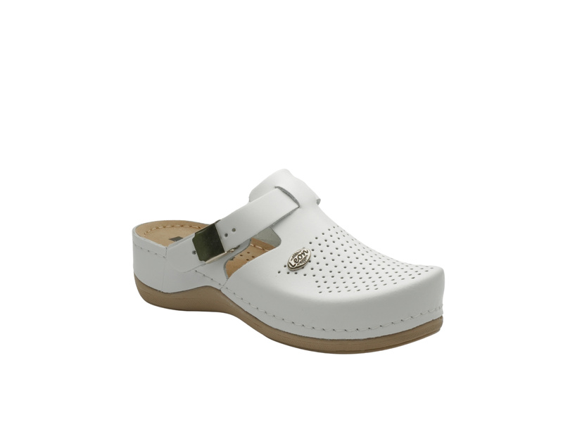 BERKEMANN 01753-473 Dámské kožené žabky s podpatky Slip-on Brown