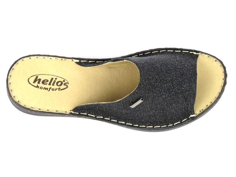 Dámské kožené žabky se silnou podrážkou HELIOS 240