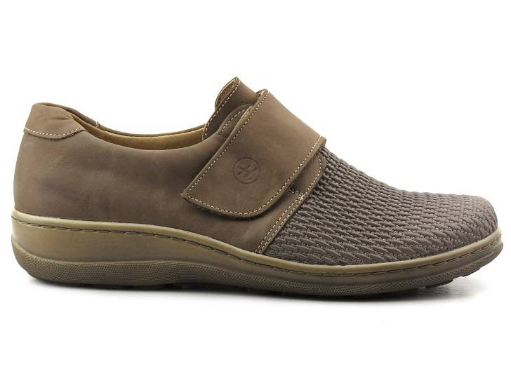 Pružné dámské boty se strečem - Helios Komfort 382, ​​tmavě béžová