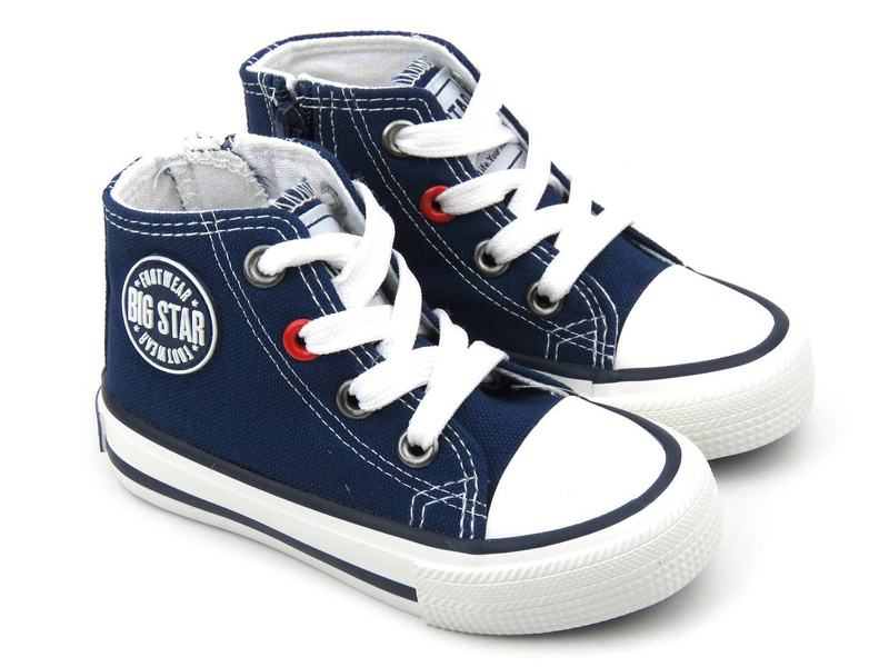 Dětské vysoké tenisky - BIG STAR HH374085, tmavě modrá