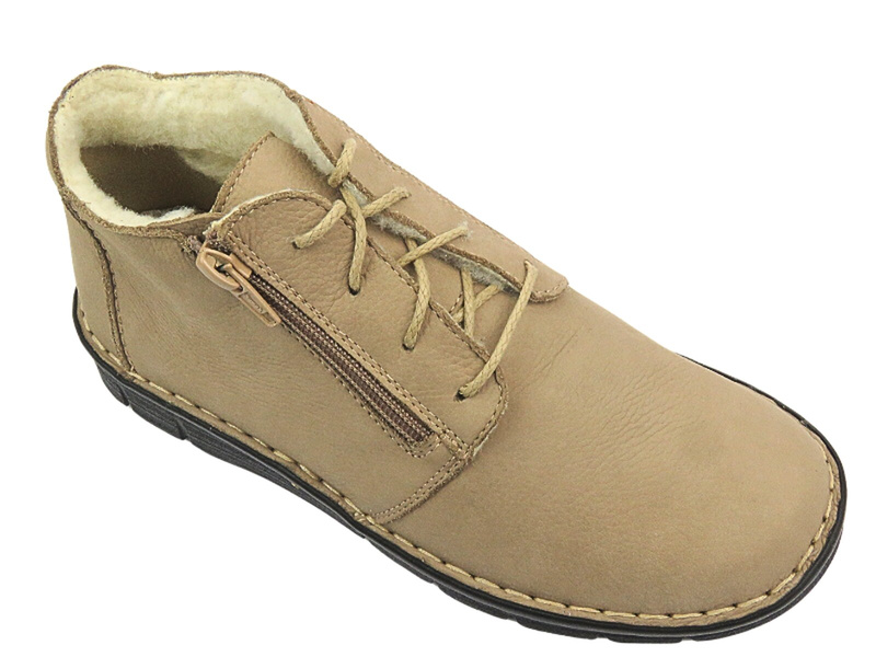 Pohodlné dámské boty z měkké kůže - Best-But 1388, béžová