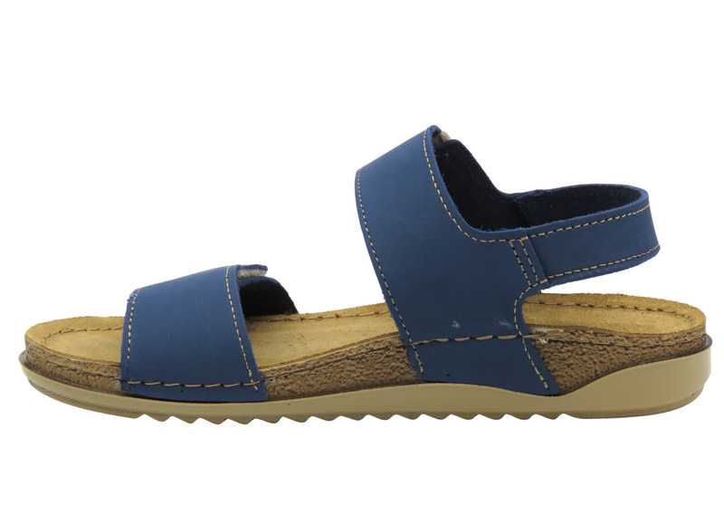 Dámské kožené sandály modré INBLU AA-1KU