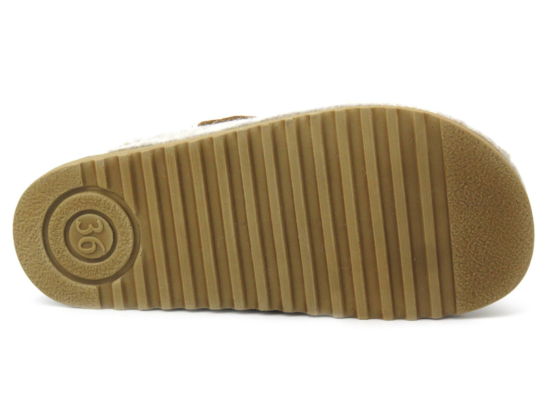 Dámské plstěné pantofle se silnou podrážkou - Inblu DJ-10, béžové