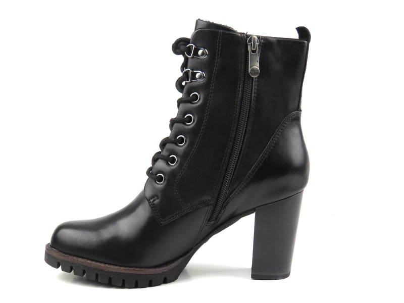 Dámské kožené kotníkové boty - Marco Tozzi 25200, černé