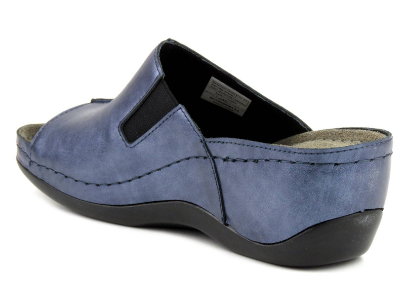 Pohodlné dámské pantofle bez špičky - Berkemann 01750, tmavě modrá